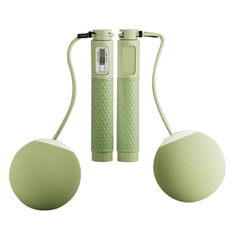 Elektronische tellende springtouw Fitness Oefening Gewichtsreductie Grote bal Draadloos springtouw voor twee doeleinden Oefening Springtouw