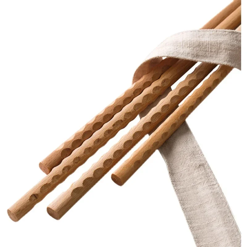 Pauzinhos japoneses extra longos de madeira de faia polido, comida frita, macarrão, pauzinhos antiderrapantes, ferramentas de cozinha