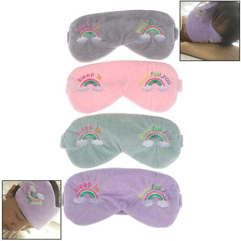 Masque pour les yeux de sommeil couverture pour les yeux ombre Patch pour les yeux multi-usage maquillage bandeau broderie velours bandeau pour les cheveux doux Portable bandeau
