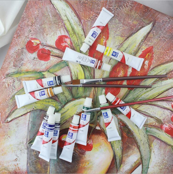 Ensembles de peinture à l'huile professionnelle pour enfants, 24 couleurs, Tube de 12ML, outils de dessin, peinture acrylique, fournitures d'art