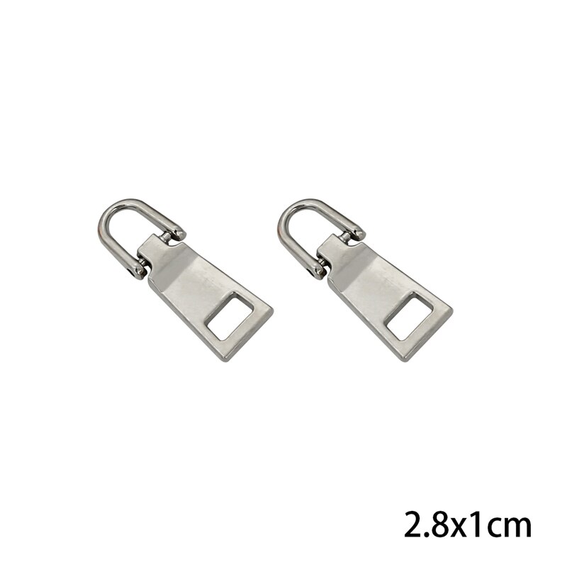 2Pc Detachable Metal Zipper Pullers for Zipper Sliders Head Zippers Repair for Backpack Coat Tab DIY Sewing Accessories: 03
