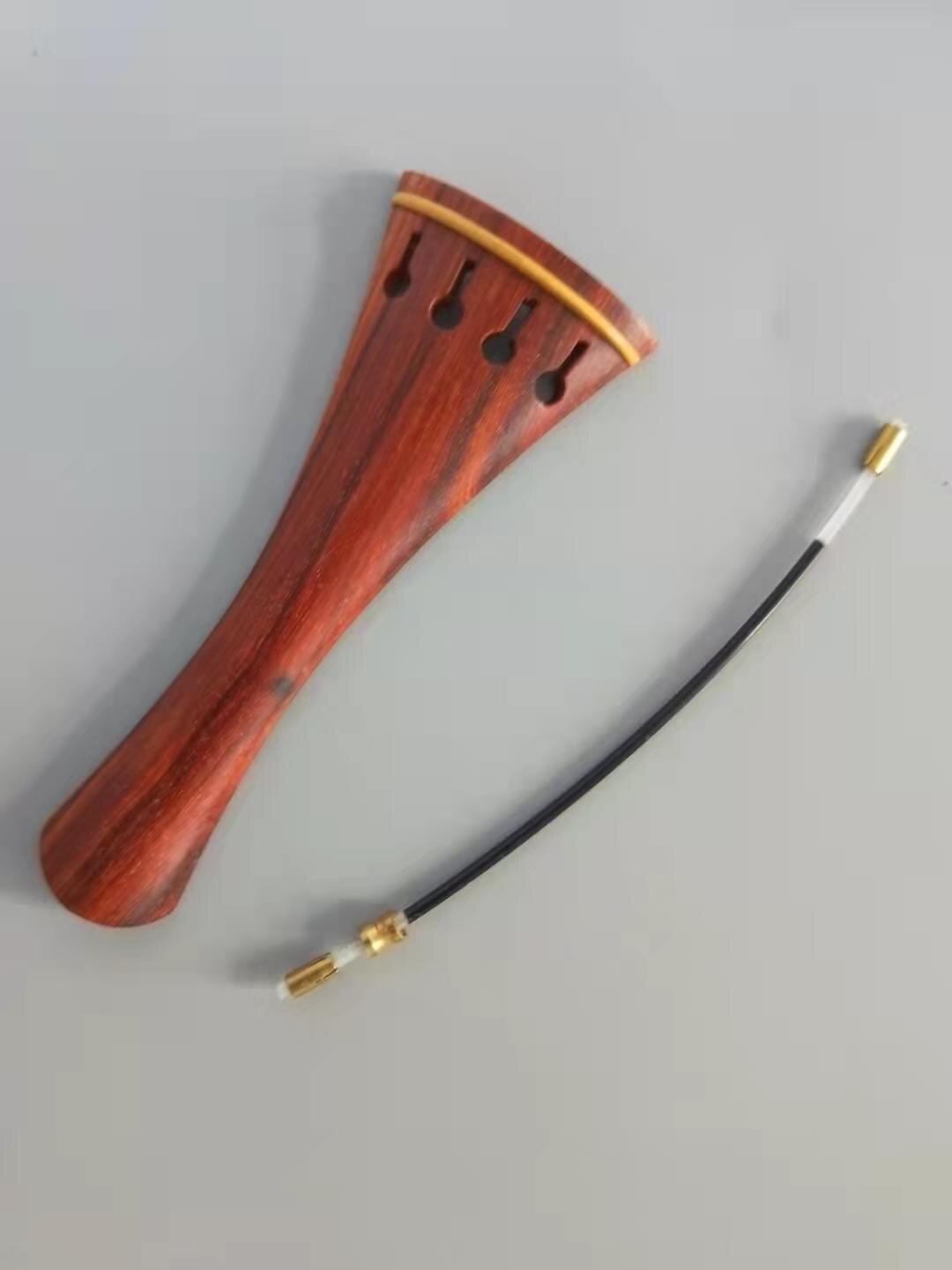 1PC Violine Schwanz Stück 4/4 Mit Nylon Schwanz Darm Geige Teile Saitenhalter: Burgunderrot