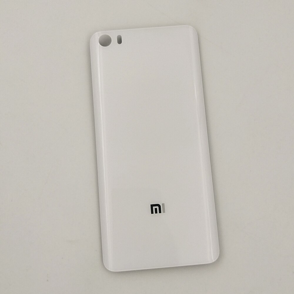 Original XiaoMi Mi5 Glass Back Cover Rear Door Panel Housing Case Protective Shell For XIAOMI MIUI Mi5 Battery Repair Part 5.15&quot;: White