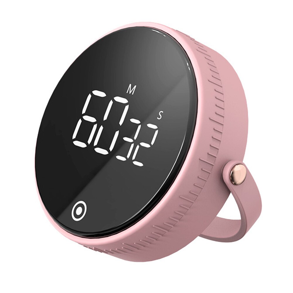LED Magnetic Digital Timer Baking Stopwatch HD LED Battery Operated Electronic Meditation Countdown Alarm Volume Kitchen Gadget: no battery B