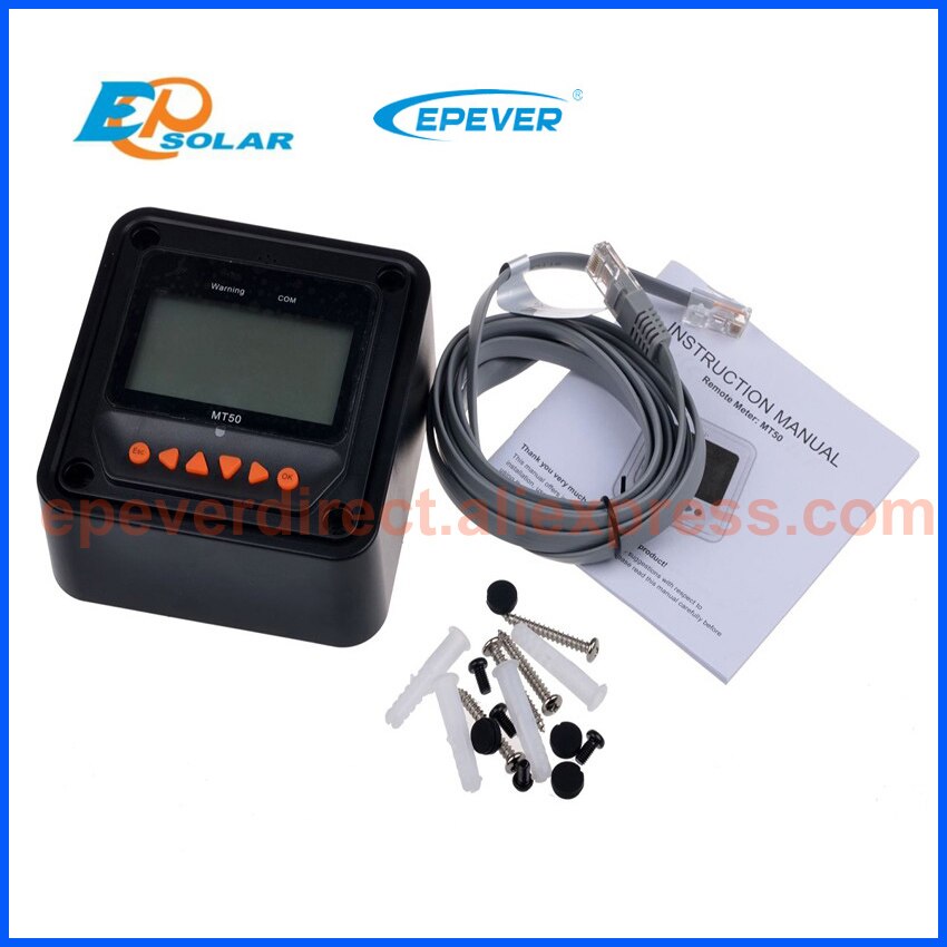 elog01 EPEVER record accessory for solar controller connect with RS485 interface,real-time monitor system status: Black MT50