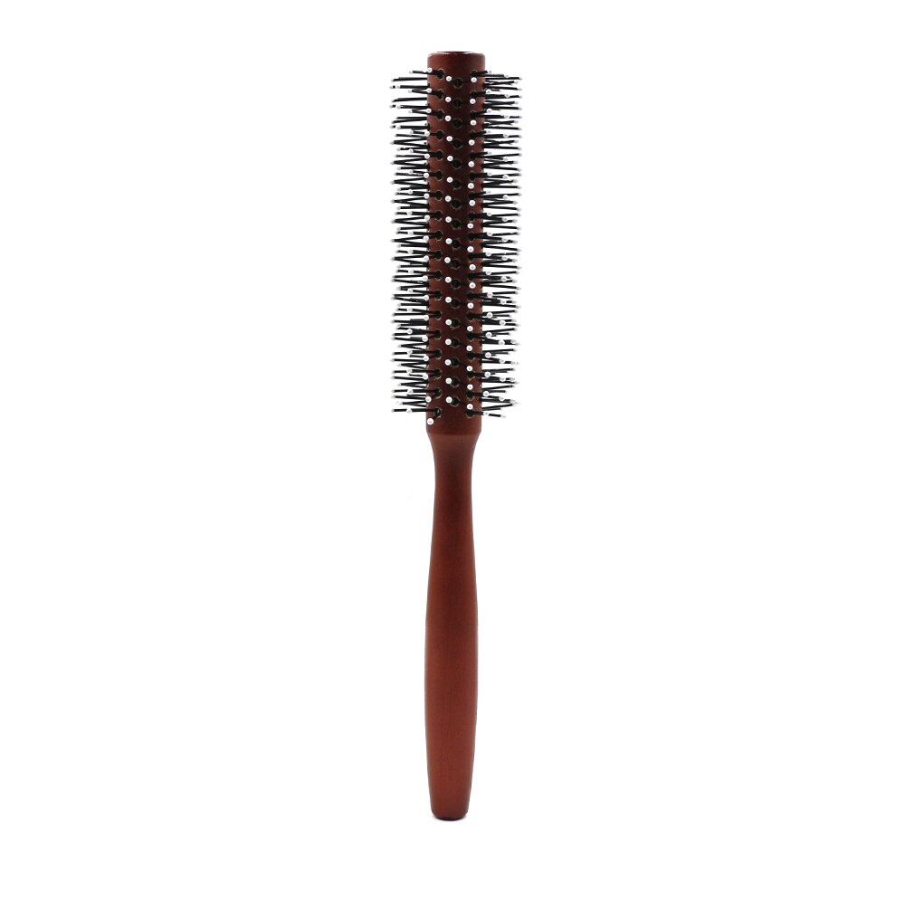 Mythus – peigne rond en bois pour cheveux bouclés, avec pointe sphérique, brosse antistatique pour coiffure naturelle, outil de coiffeur