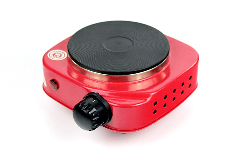 Mini Elektrische Kookplaat Kookplaat Koken Plaat Multifunctionele Koffie Thee Kachel Huishoudapparatuur Platen Voor Keuken 220V 500W: Red / VS