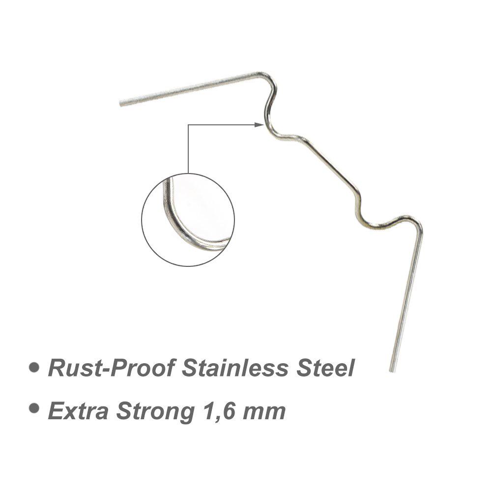 100pcs Stainless Steel Glazing Clips Thick Greenhouse Glazing Clips Tool "W" Spring Buckle Equipment Not Easy To Deform