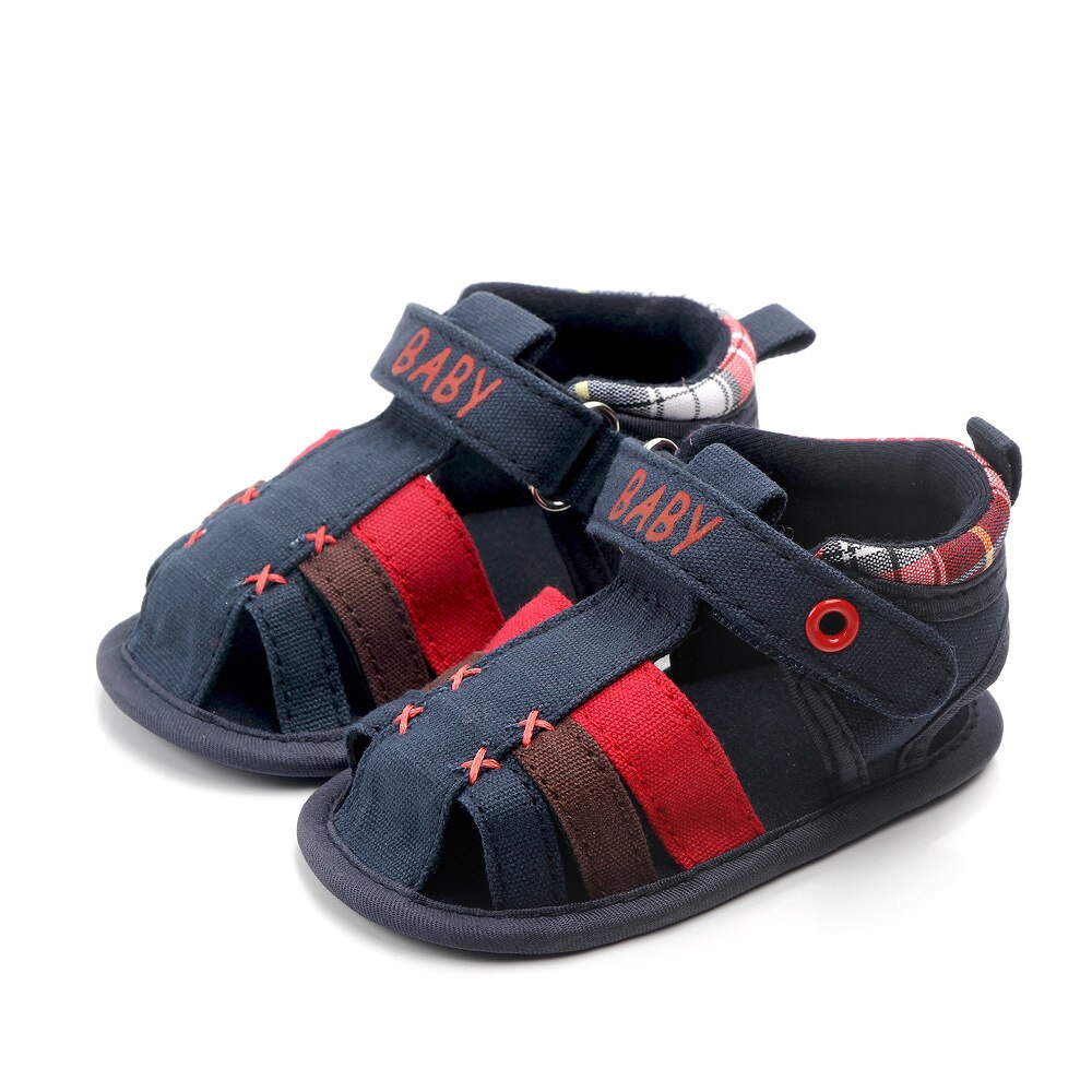 Verão novo bebê da menina do menino das crianças Bonitos dos desenhos animados do bebê sandálias fundo macio sapatos respirável XZ28: Dark Blue / 13