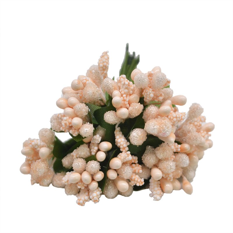 36Pcs Pearl Berry Artificial Stamen Flower For Wedding Home Decoration Artificial Pistil DIY Wreath Scrapbooking Craft Box: F07