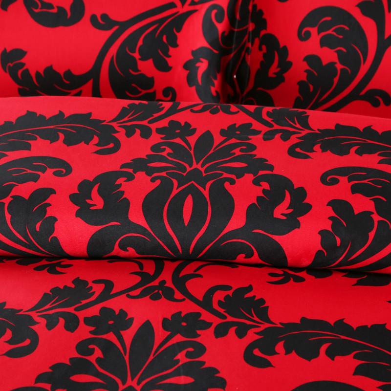 40 3 rood/zwart/wit dekbedovertrek kingsize beddengoed home housse de couette bohemian en europe bedlaken beddengoed kussenslopen