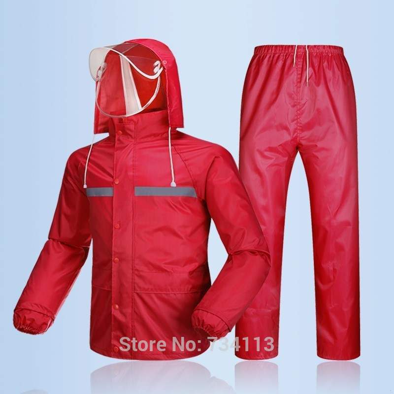 Regenjas pak mannen en vrouwen Regenbroek Pak Fietsen [Split] Waterdichte Regenkleding poncho voor regen motorfiets waterdicht