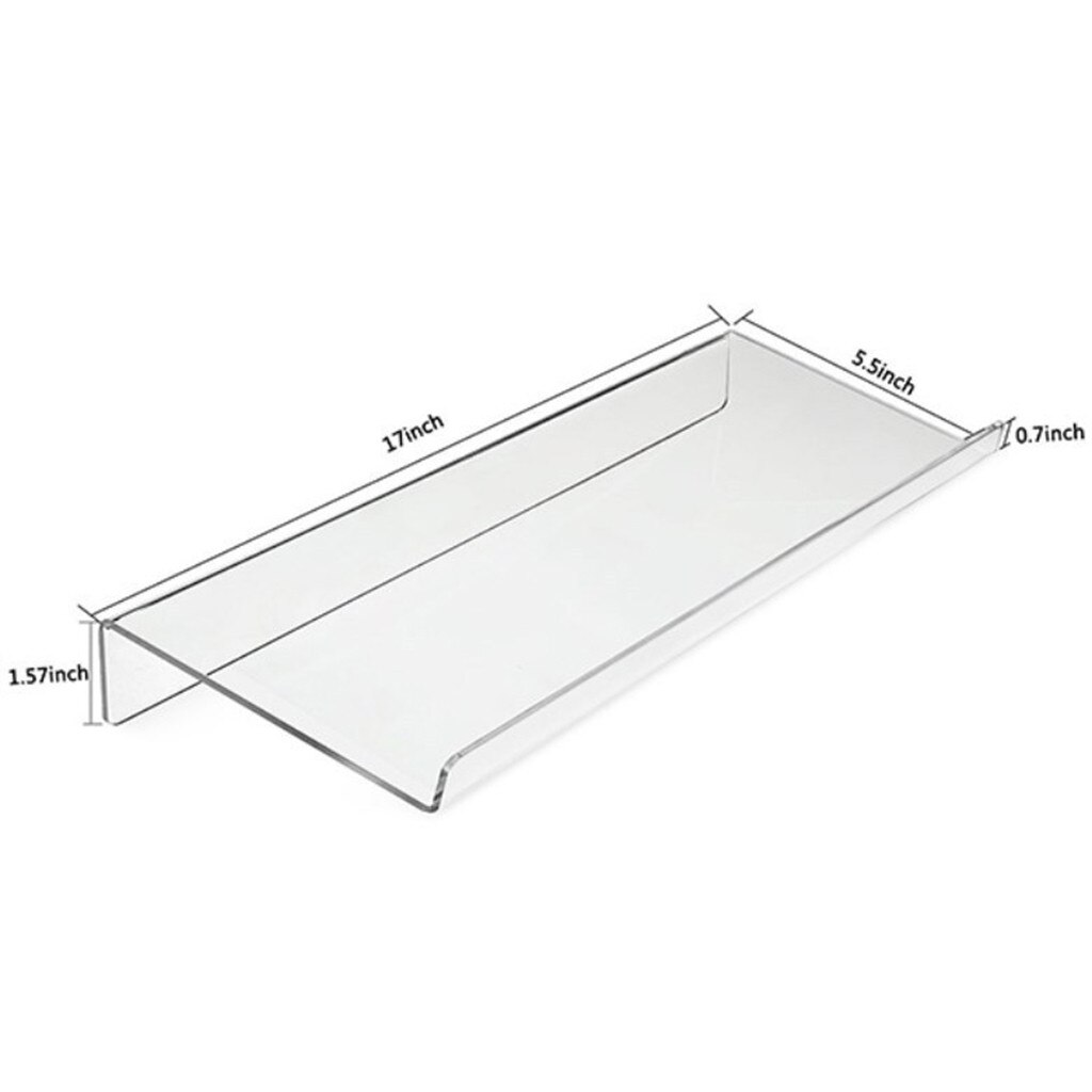 Transparent Acrylic Tilted Computer Keyboard Holder Clear Keyboard Stand for Easy Ergonomic Typing Office Desk Home School