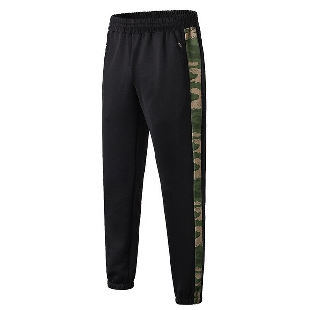 Pantalon de survêtement élastique pour hommes, avec poches à fermeture éclair, à séchage rapide, pour Sport, Jogging, Gym, Fitness, collection automne: black / EU size XL