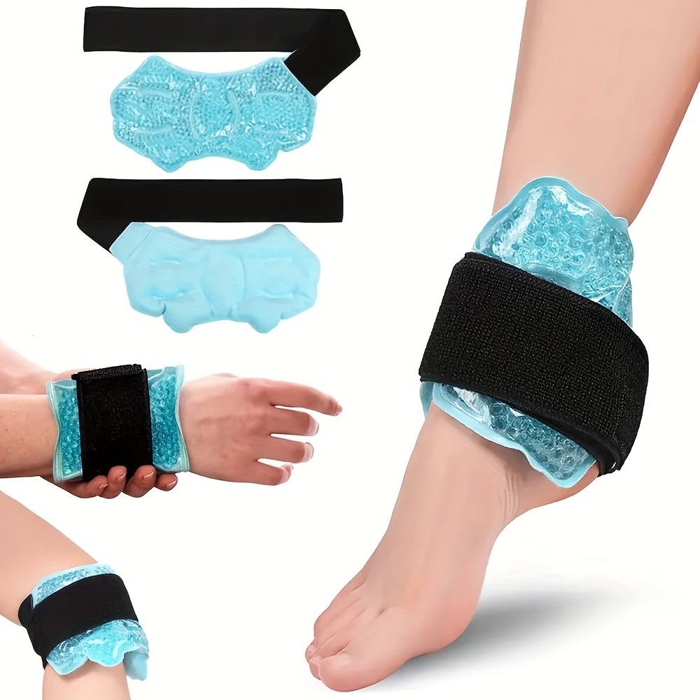 Enkelvoet Ice Pack Wrap voor verwondingen Herbruikbare Gel Bead Ice Pack Persoonlijke verzorgingsproducten Enkelsteun Enkelkussen