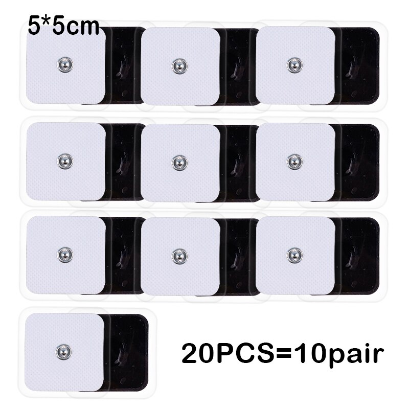 Electrodos Tens para mioestimulador, máquina de terapia de fisioterapia, almohadillas, masajeador adelgazante, Gel adhesivo, almohadilla de salud Tens, 10/20 piezas: Rojo