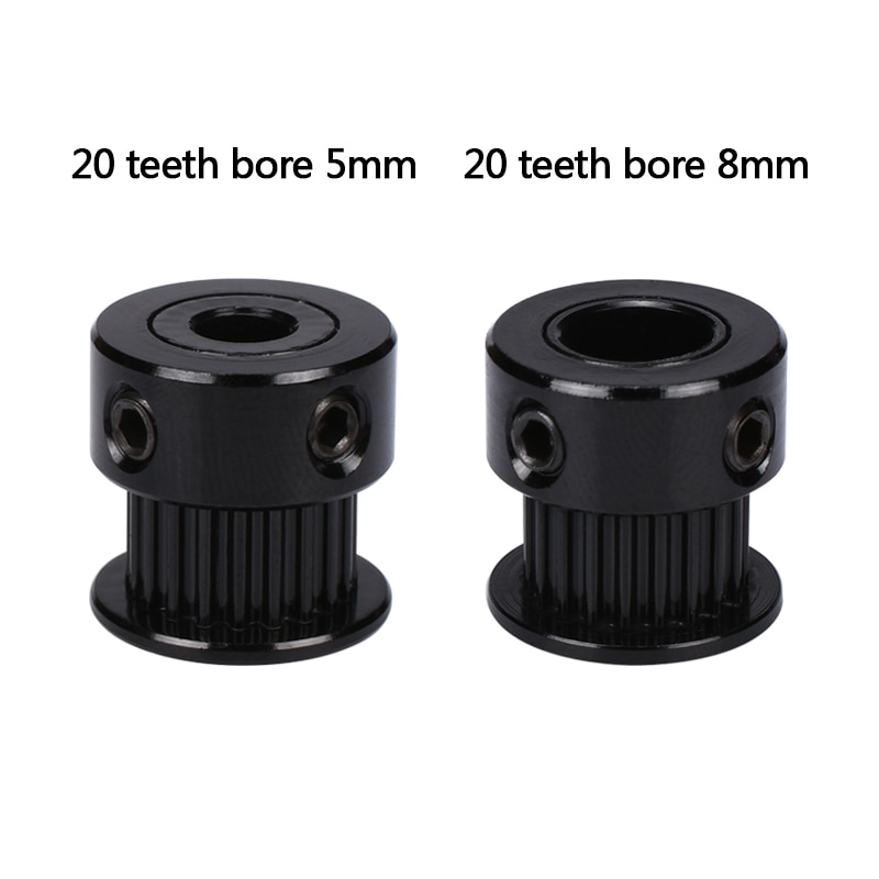 2PCS GT2 Belt 20 teeth bore 5/8mm Pulley With 2M PU With Steel GT2-6mm Open timing Belt 2GT Belt 6mm For 3D Printer parts