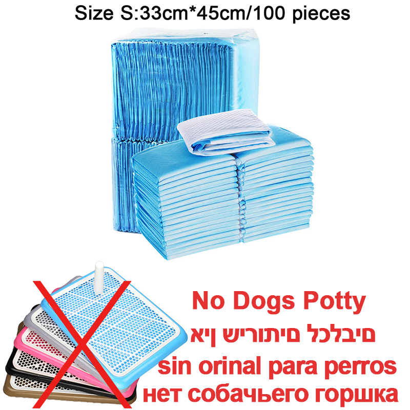 Portable chien formation toilette intérieur chiens pot toilette pour animaux de compagnie pour petits chiens chats chat litière boîte chiot support pour ipad plateau fournitures pour animaux de compagnie: 100 diapers
