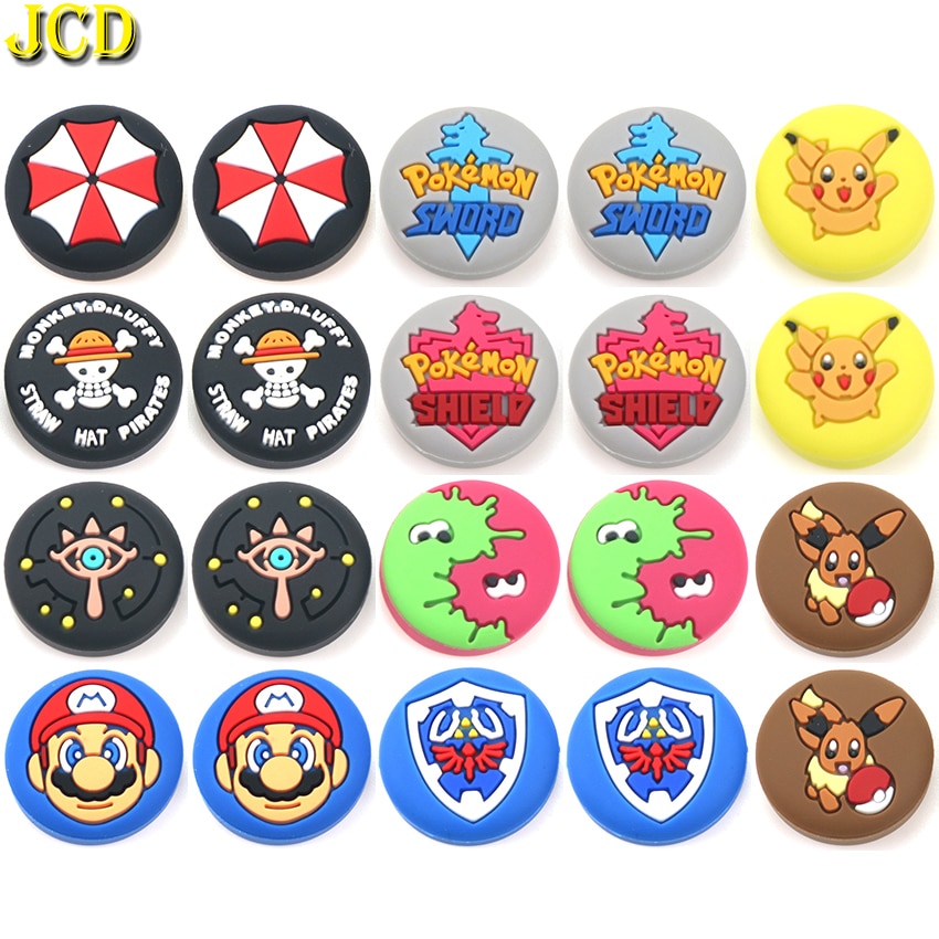 JCD 2PCS For Nintend Switch Analog Thumb Stick Grips Silicone Joystick Cap Cover For Switch NS Joy Con JoyCon Controller