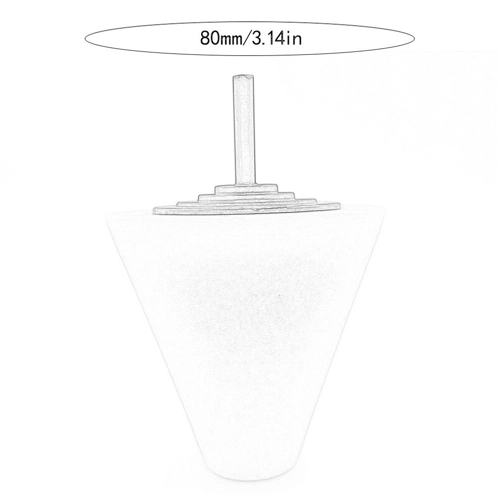 1 Pcs Car Polishing Sponge Conical Shape Wheel Hub Tool Auto Burnishing Foam disc For Car Cleanning Buffing Pads Accessories