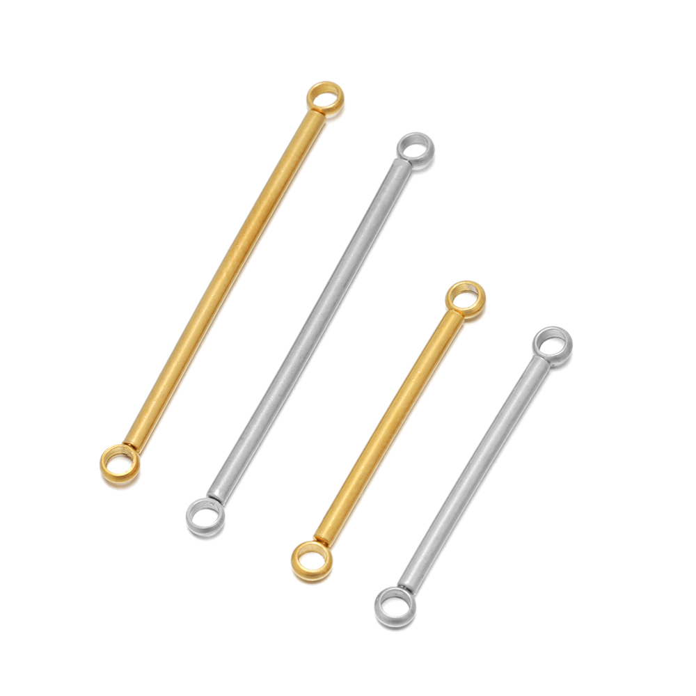 10Pcs Rvs 30/20Mm Bar Links Dunne Stok Strip Connectors Voor Diy Oorbellen Kettingen Connectors sieraden Maken
