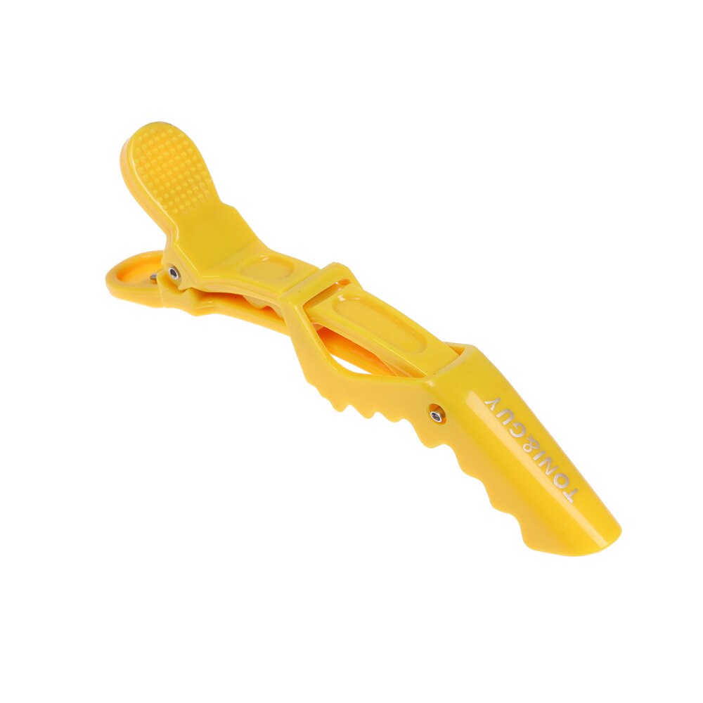 Pinzas para el cabello mate, pinza para seccionar de cabello, pinza para el pelo, herramienta de salón de peluquería, pinza de pelo de cocodrilo para mujeres 1 pieza: Dorado