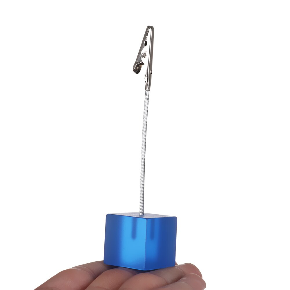 Multicolore Résine Base Carrée Photo Clip Carte Photo Mémo Photo Numérique de Table Clip De Fixation Décoration De Bureau