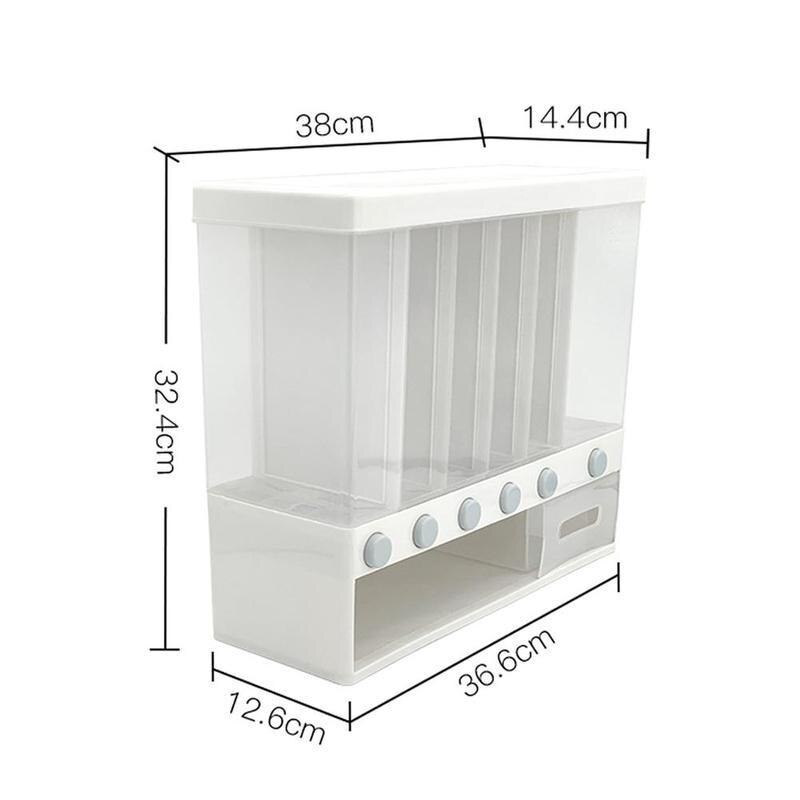 CuCummoo 5-in-1 Grain Dispenser Rice Dry Food Dispenser Rice