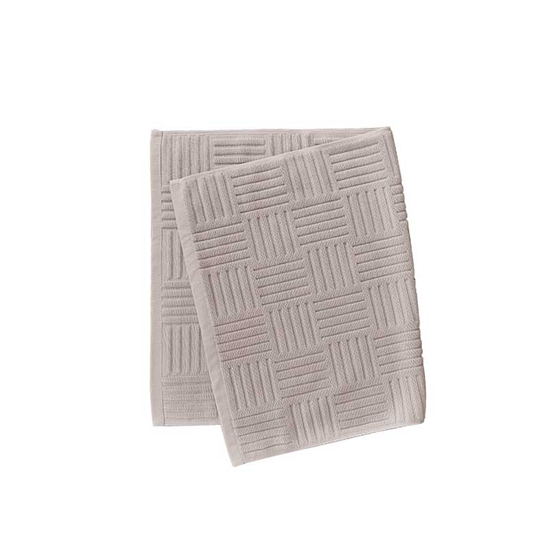 100% Katoen Badmat Ant-Slip Voeten Handdoek Bamboe Graan Hotel Badkamer Tapijtingang Deurmat Absorberende Wc Vloermatten tapis: weight 420g khaki