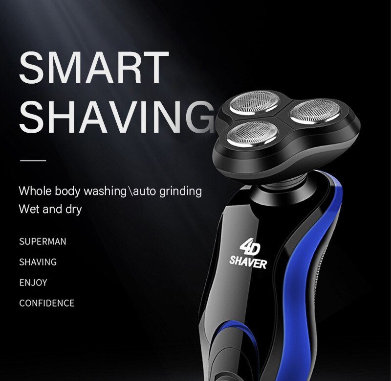 Elektrische Scheerapparaten Scheren Machine 4 In 1 Baard Scheerapparaten 4D 3 Blades Neus Tondeuse Tondeuse Oplaadbare Voor Mens Elektrische scheerapparaat