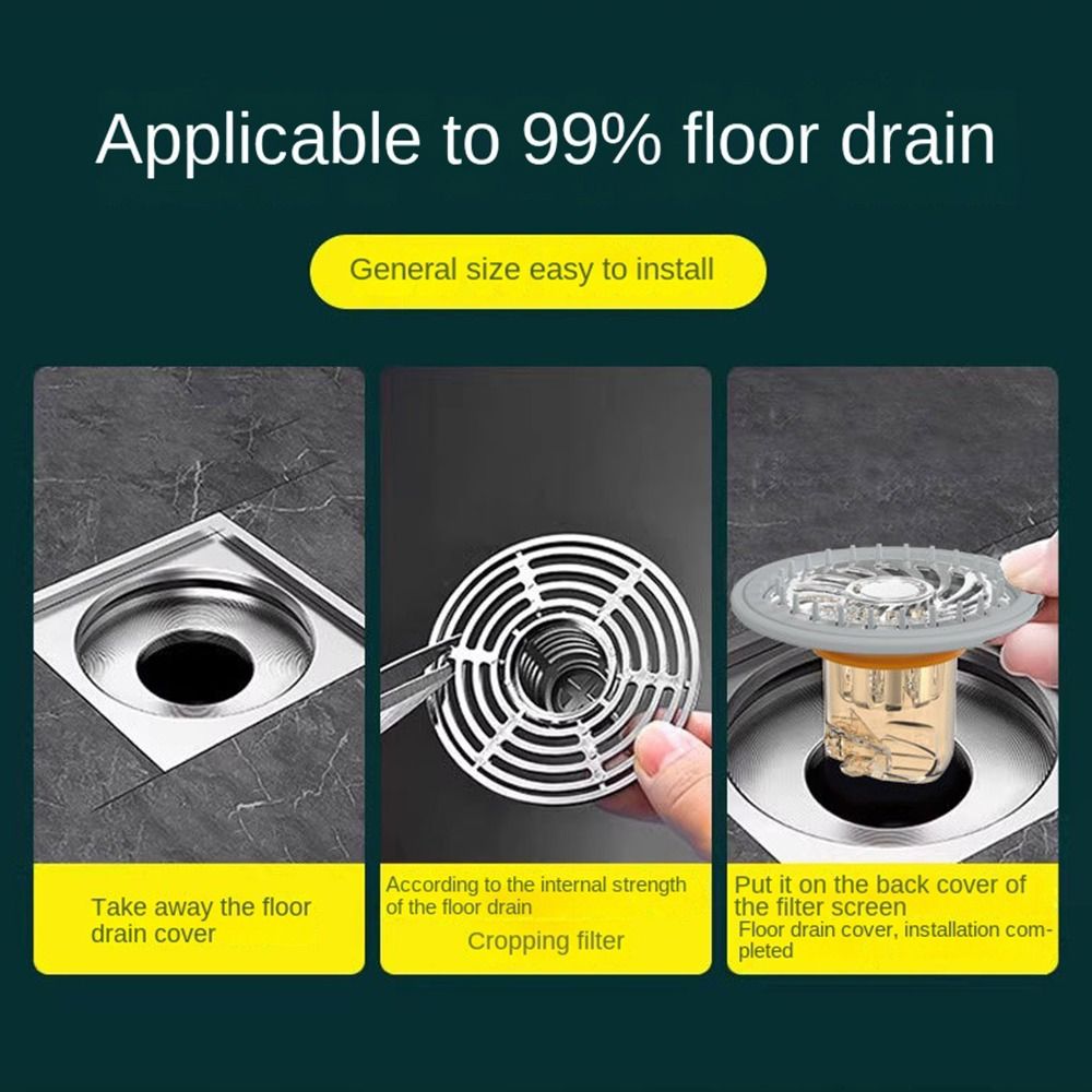 drenaje de suelo , tapón colador de alcantarillado extraíble antiolor, colador de prevención de insectos, filtro de drenaje para lavabo