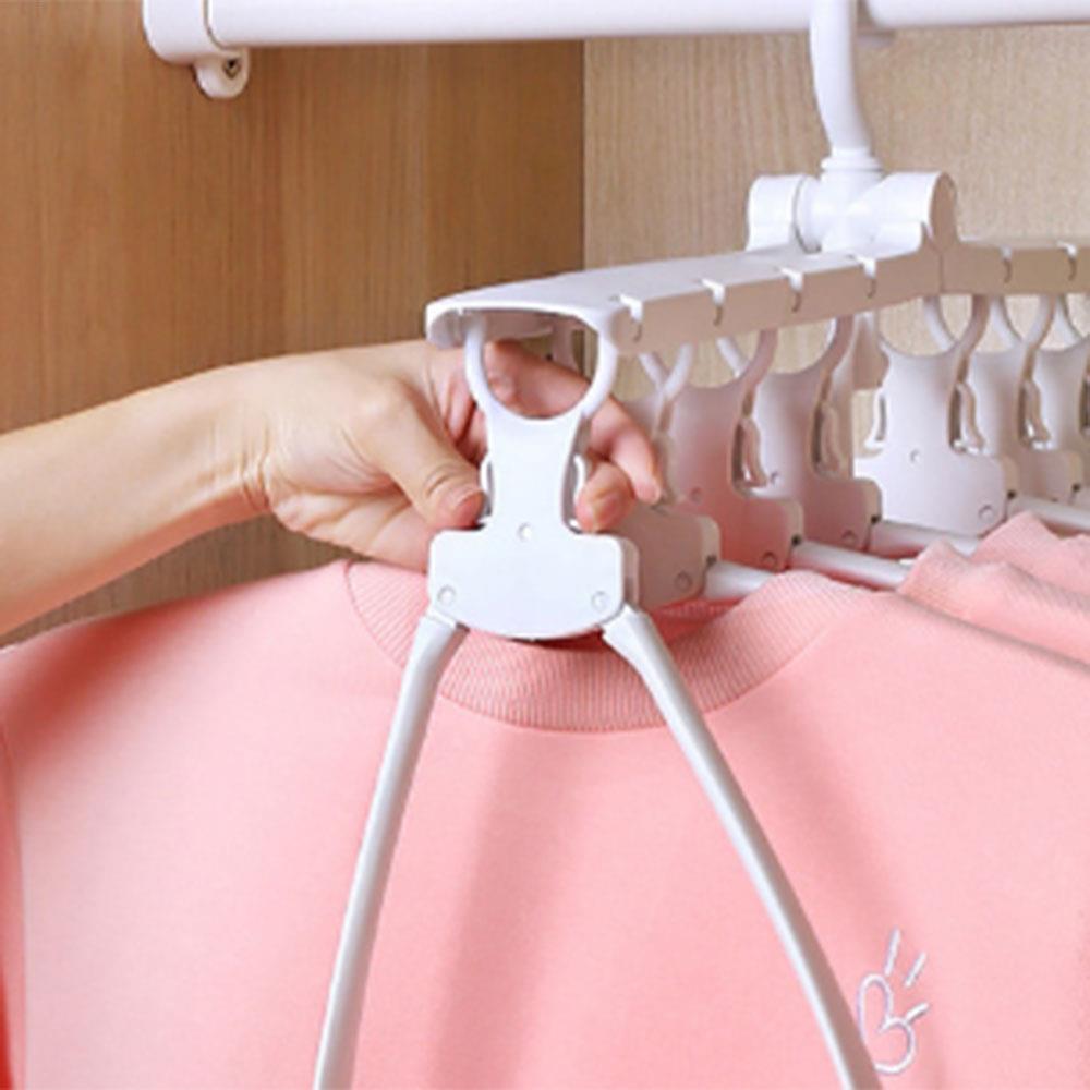 PP Hanger Drying Rack Retractable Multifunctional Folding Hanger Magic Hanger Clothes Stand Space Saver Adjustable Adults