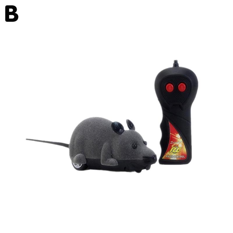Divertente telecomando giocattolo per gatti floccato Mouse senza fili novità movimento meccanico ratto forniture per animali domestici 6 il modello può scegliere: B