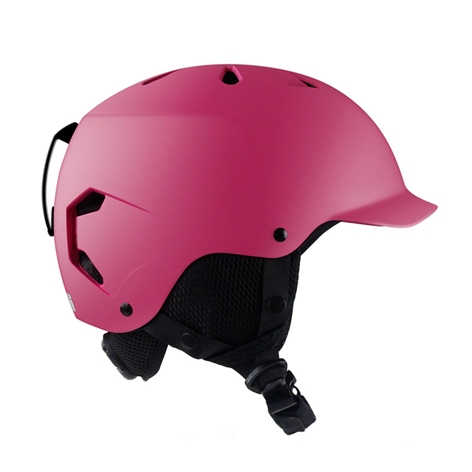 Unisexe intégralement moulé adulte ultra-léger hiver Snowboard Anti-Impact ski casque EPS sécurité Sports de plein air équitation réglable: Rose / M