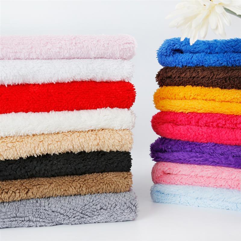 Tissu en laine d'agneau 50x160cm, peluche velours pour vêtements, jouets faits à la main, textiles de maison