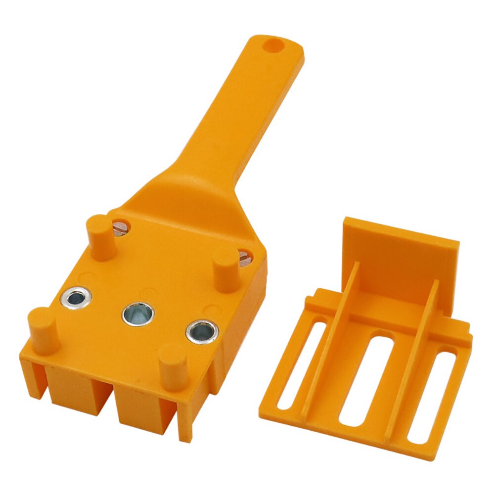 Drilling Hole Jig 1PC Quick Centering Fixture Pocket Hole Portable ABS Plastic Positioning Punching Handheld Dowel Jig: Orange 1PC