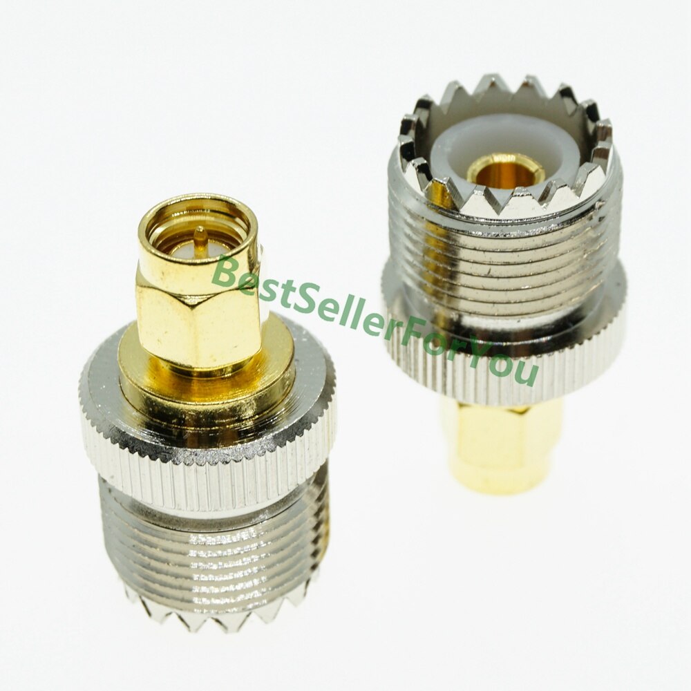 UHF SO 239 SO239 Female to SMA Male Plug Connector Coaxial RF Adapter