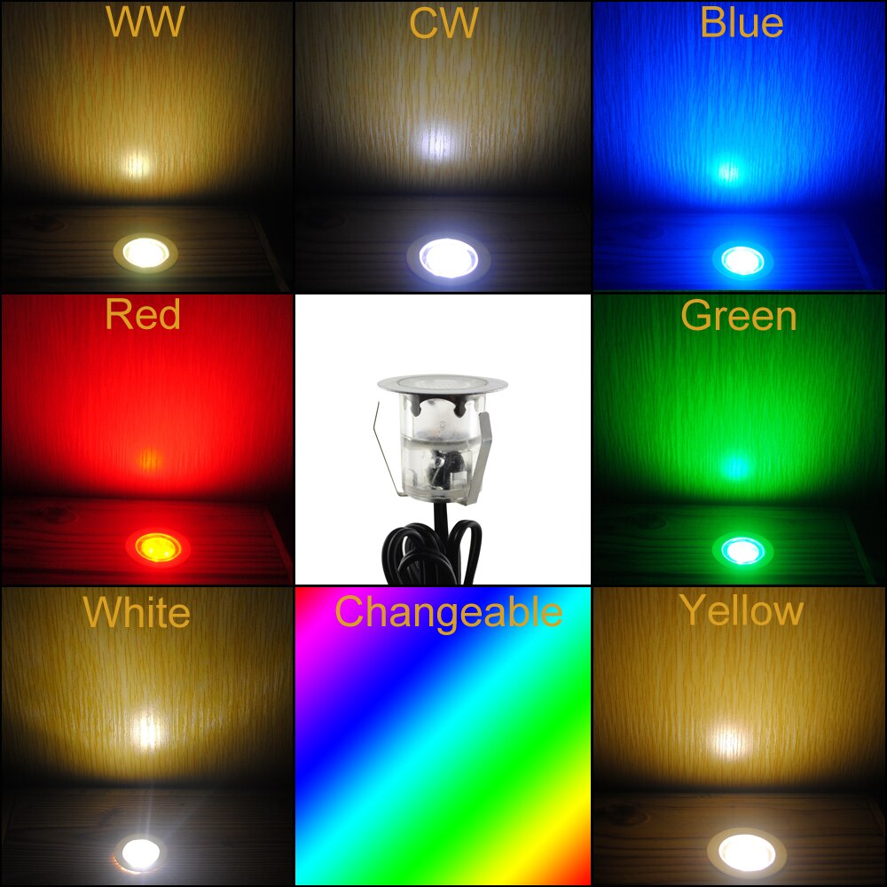 Ledet utendørs belysning rustfritt stål uteplass ledet trapp lampe  dc12v 0.6w ip67 smd 2835 hagedekorasjon underjordiske lamper