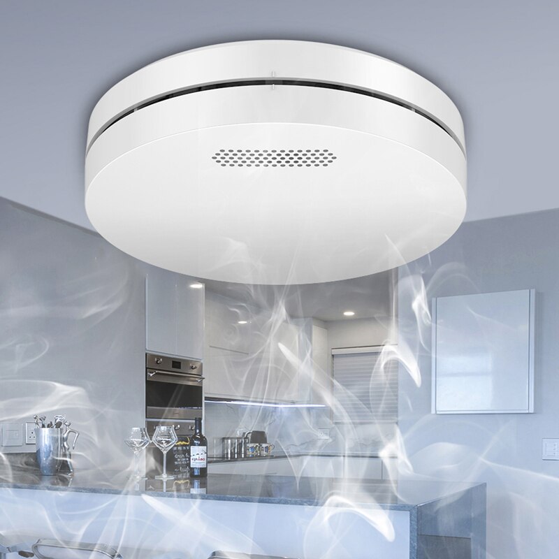 Itra -Thin Independent Smoke Detector Sensor Fire Alarm Mini Somke Alarm Security for Home Alarm Easy Install
