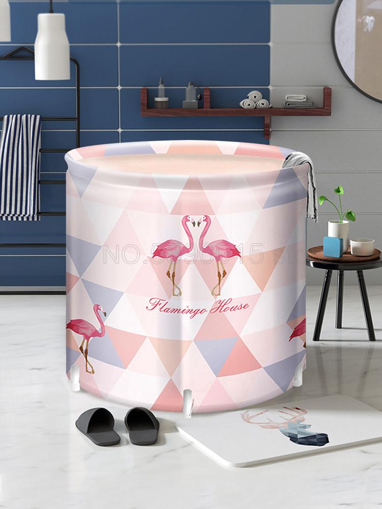 Bathtub Household Folding Bath Barrel Bathtub Adult Thickening Large Bath Barrel Adult Bath Tub Artifact