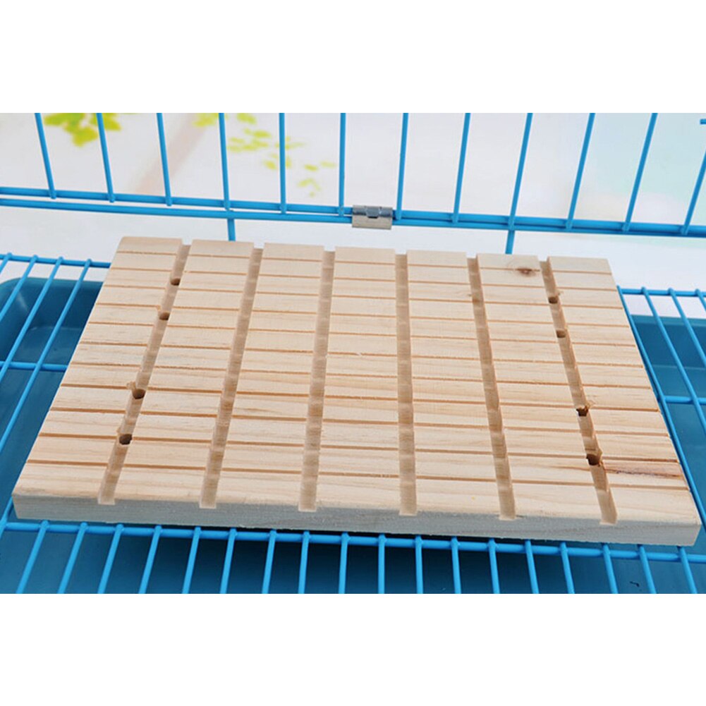 Rascador de madera con ranuras para conejos, juguete de rascador cuadrado para mascotas pequeñas, con garras de madera, suministro de cubierta para animales