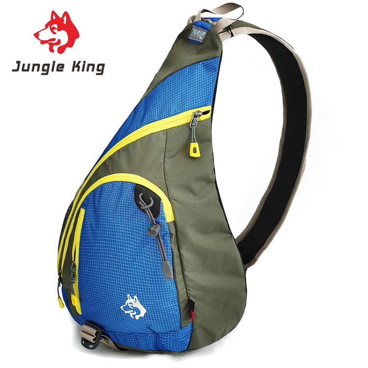 Jungle king udendørs vandtæt multifunktionel sport bjergbestigning brystpose skulder skrå rygsæk camping rejse lomme