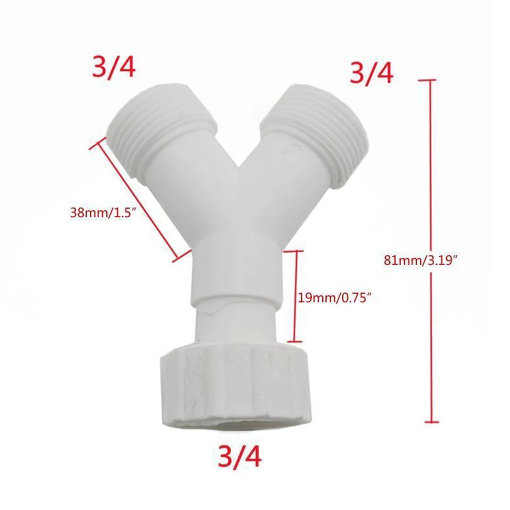 Y-splitter Gezamenlijke adapter Overlooppijp Vaatwasser Wasmachine Dubbele inlaat Afvoerpijp Gootsteenverbinding 6-punts T-stukpakking