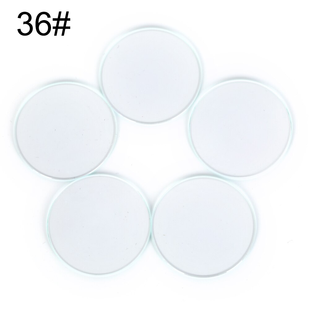 5 stk til reparation af ur str. 36mm/37mm/38mm/39mm/40mm urglas anti-ridse transparent rund krystal glas del: 36
