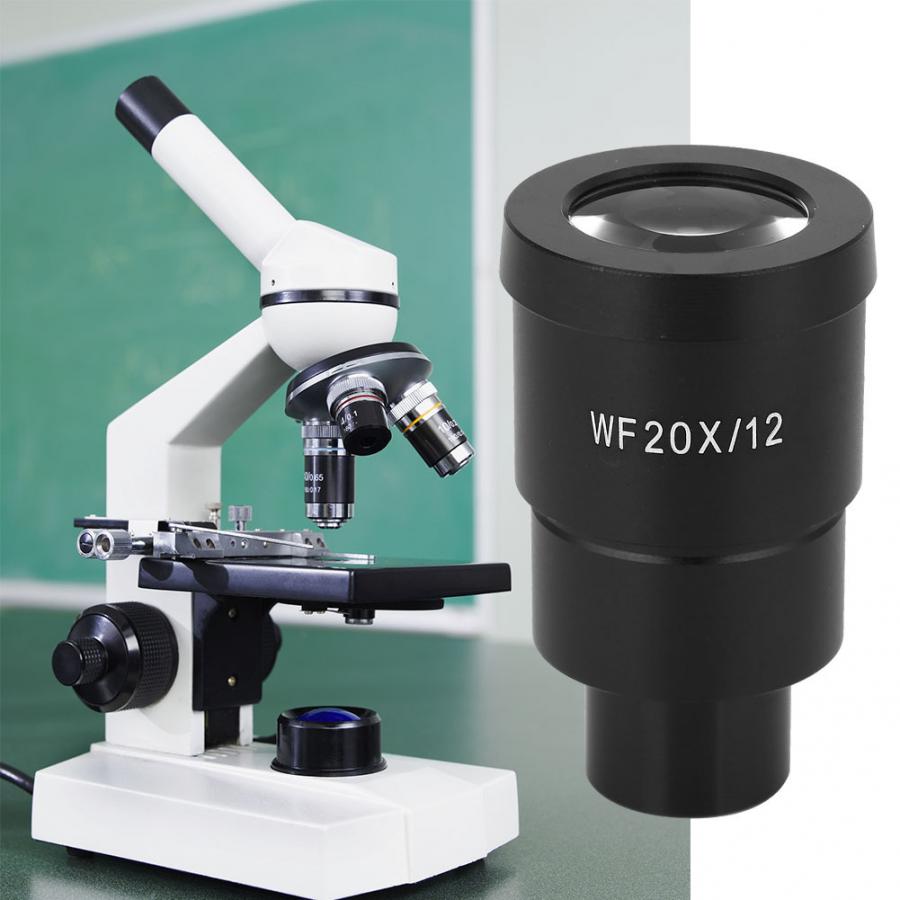 Microscope Eyepiece WF20X/12mm Wide Angle High Eyepoint Optical Lens Scale Eyepiece for Stereo Microscope Eyepiece