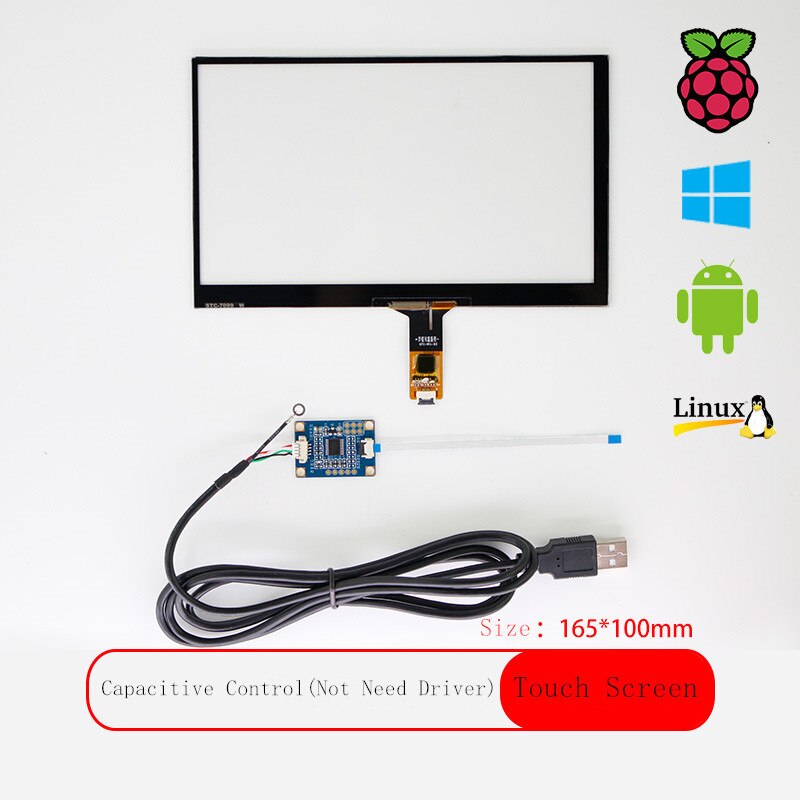 wide viewing angle 7-inch IPS LCD 50pin HD display with HDMI VGA AV driver board kit: 7Touch kit