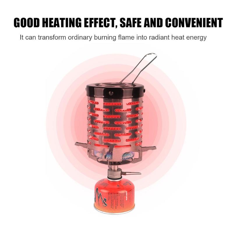 Hållbar värmare spis slitstark utomhus mini värmare lock camping gas värmare bärbar stål varmare värme lock utrustning