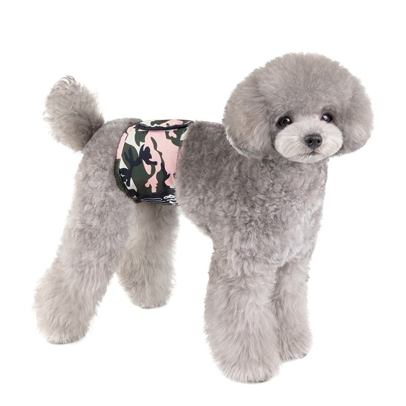 Couche pour chien bande de ventre imperméable à l'eau urinaire enveloppement couche réutilisable physiologique pantalon mâle chien soins infirmiers Nappy fournitures de nettoyage pour animaux de compagnie: green / L