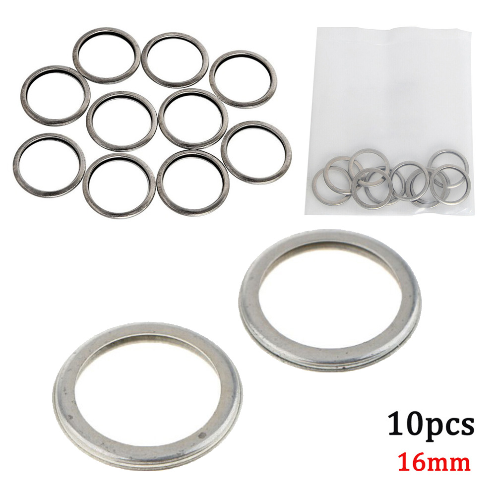 Accessories Gaskets 10pcs Oil Drain Plug Washer For Subaru Impreza Silver