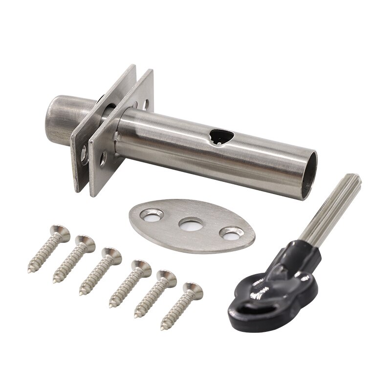Marie Stainless Steel Pipe Well Lock Fireproof Door Escape Aisle Locks Invisible Tube Well Lock With Keys Door Bolts Hardware: Set